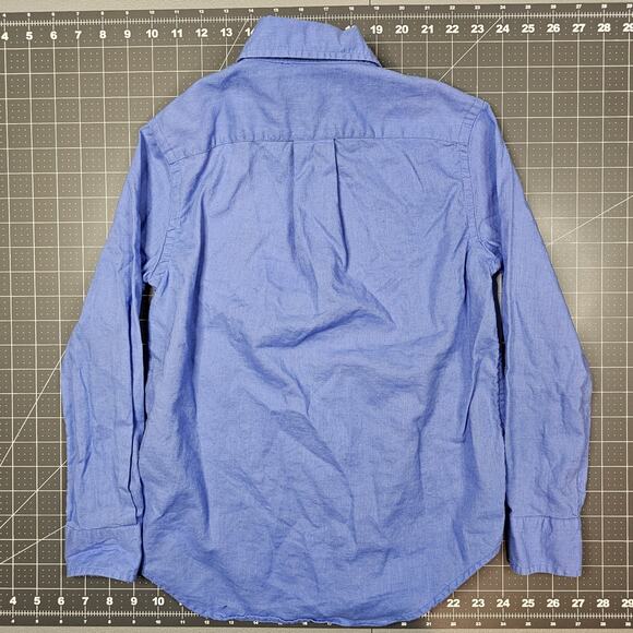 Polo Ralph Lauren Linen Shirt Boys Small Blue Blake Preppy Academia Classic - Picture 8 of 11